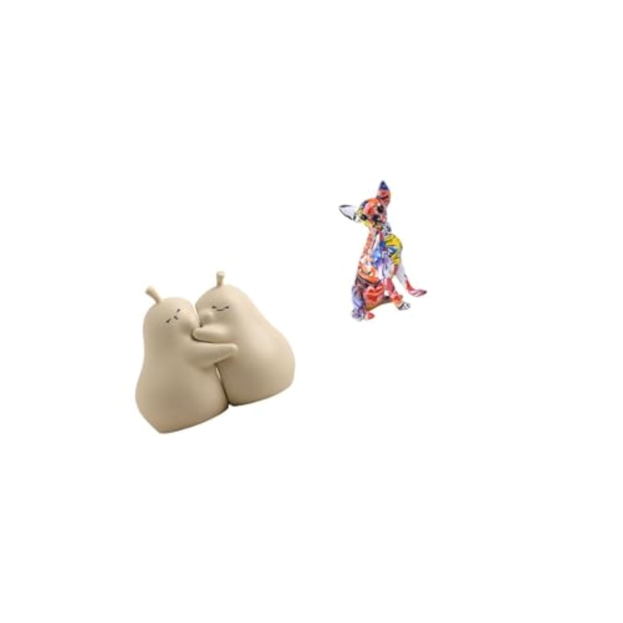 Hugging Pear Ceramic Book Stand Bookend Ornament